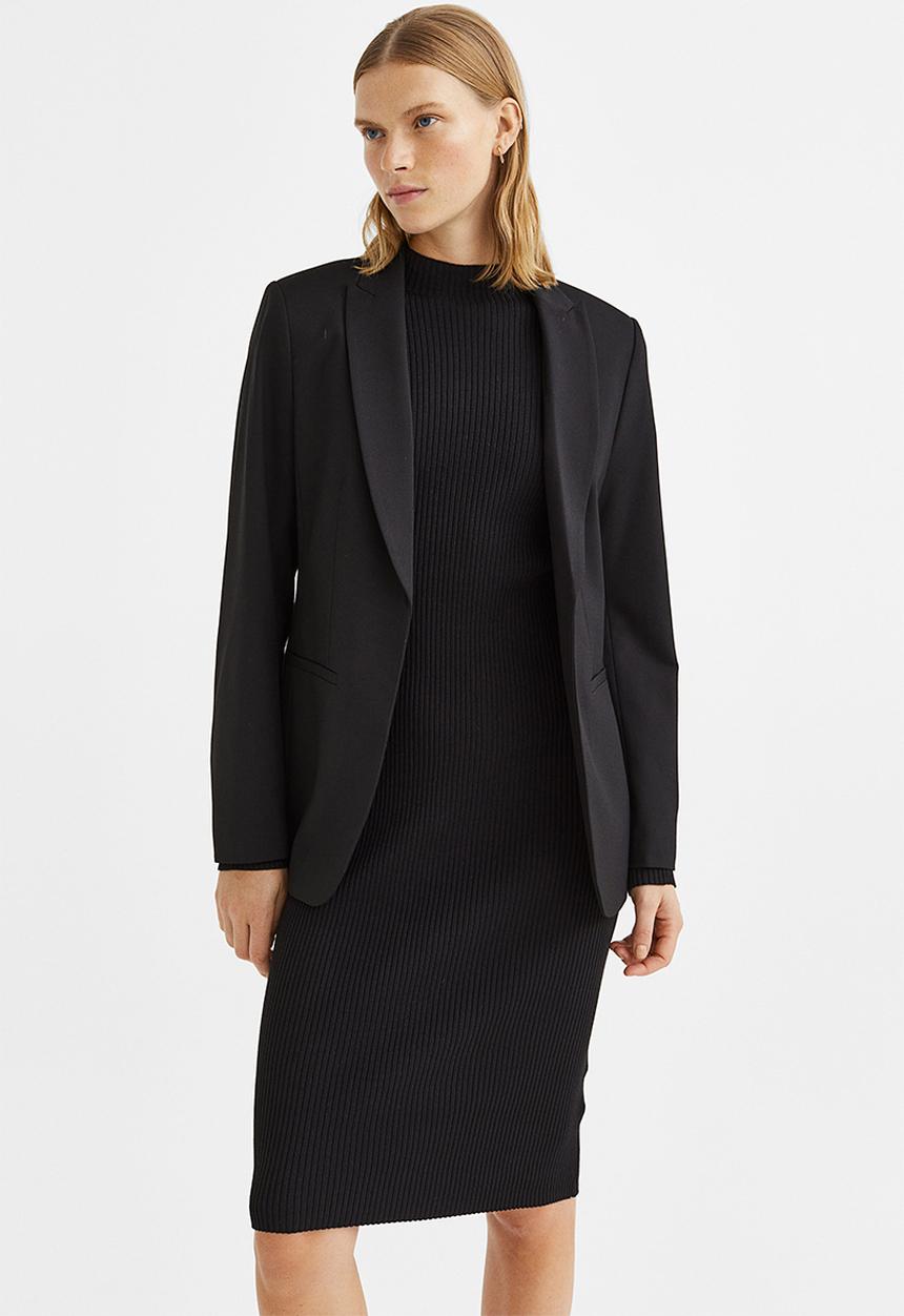 H&M - Viscose-blend blazer - black