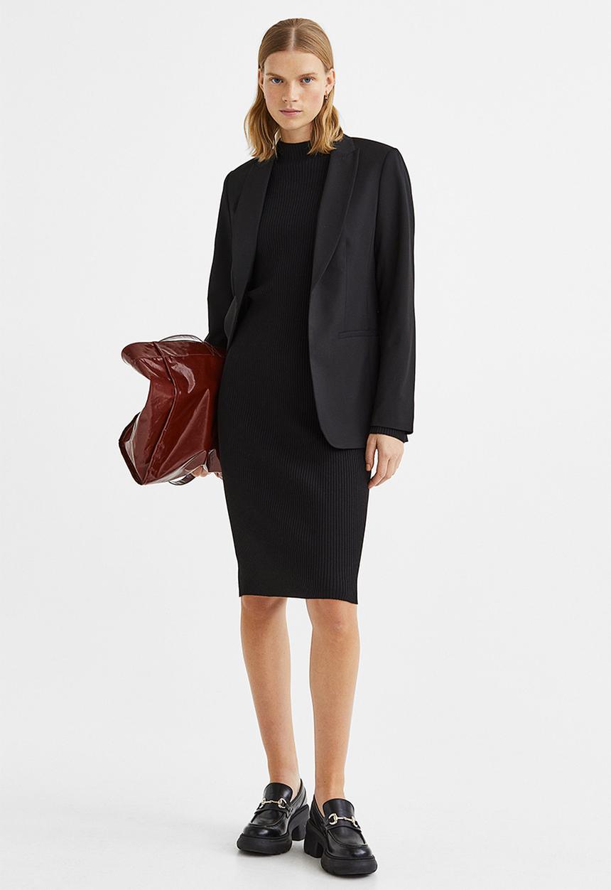H&M - Viscose-blend blazer - black