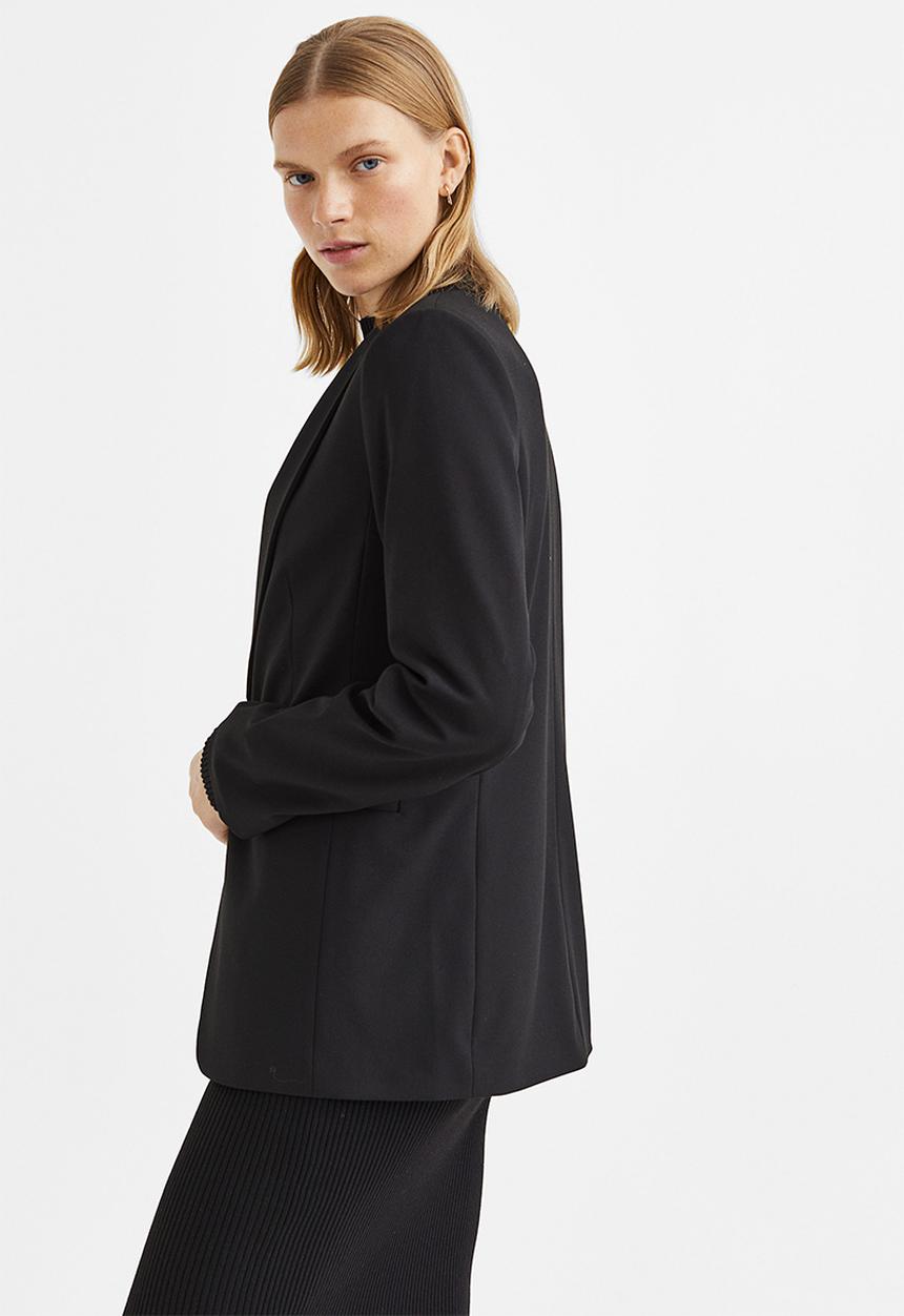 H&M - Viscose-blend blazer - black