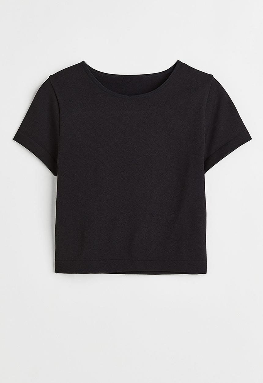 H&M - Thermolite® ribbed T-shirt - black