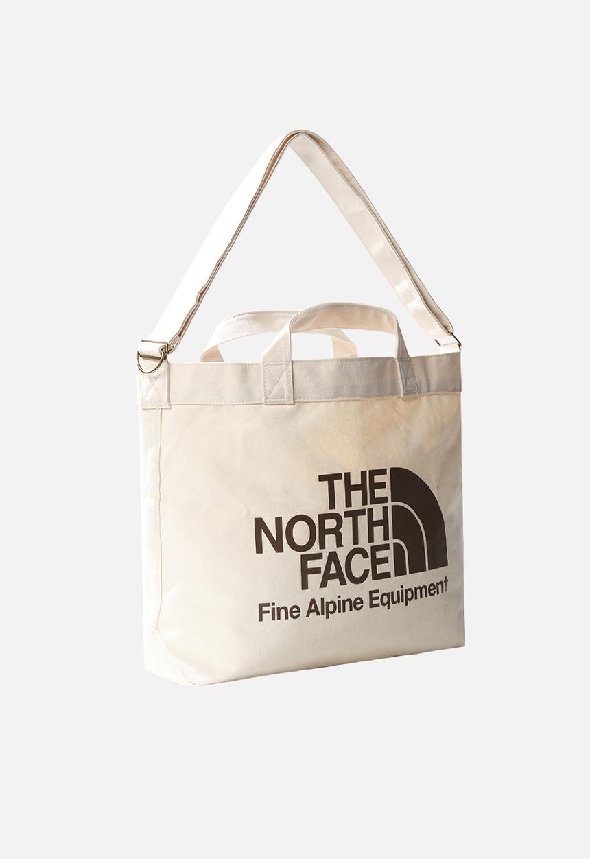 The North Face - Adjustable cotton tote - weimaraner brown large logo print (r17)