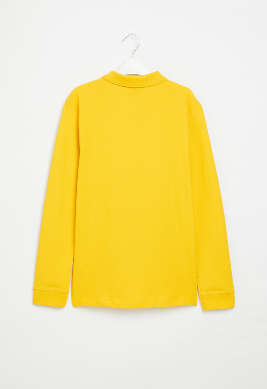 POLO - Boys robert long sleeve golfer - yellow