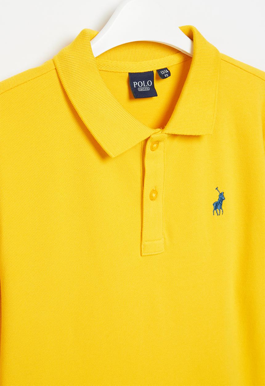 POLO - Boys robert long sleeve golfer - yellow