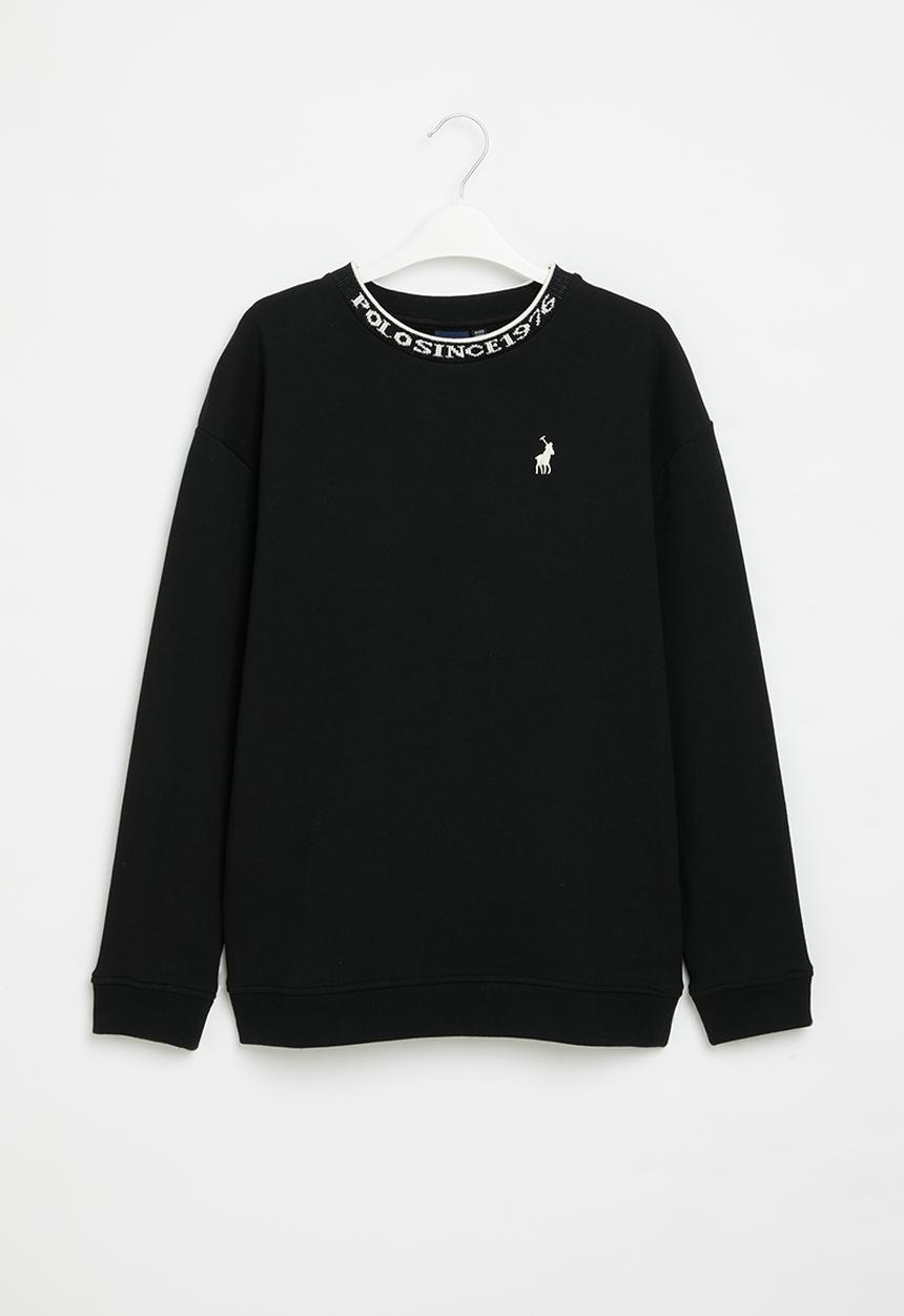 POLO - Girls hailey dropped shoulder sweater - black
