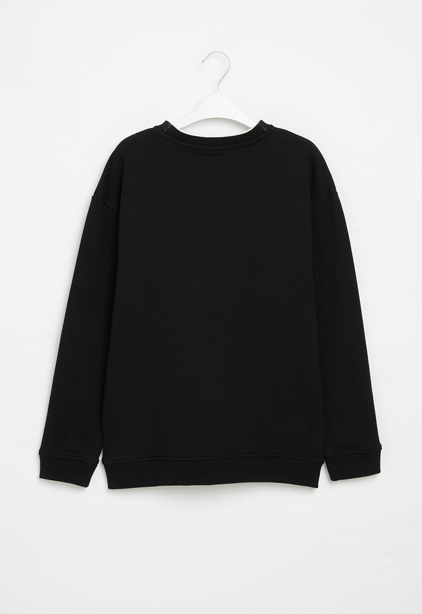 POLO - Girls hailey dropped shoulder sweater - black