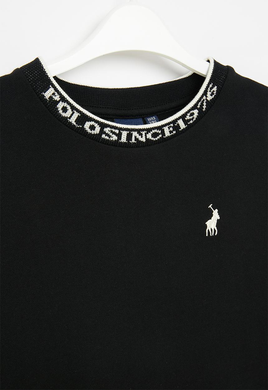 POLO - Girls hailey dropped shoulder sweater - black