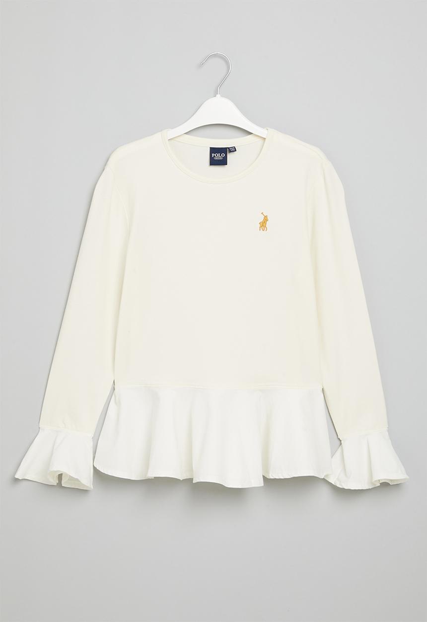 POLO - Girls chloe long sleeve tee - white