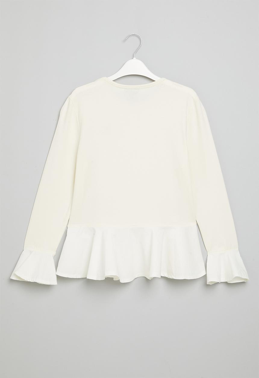 POLO - Girls chloe long sleeve tee - white