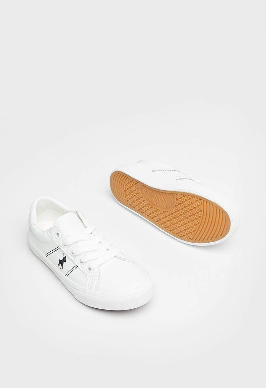 POLO - Kids classic leather sneaker - white