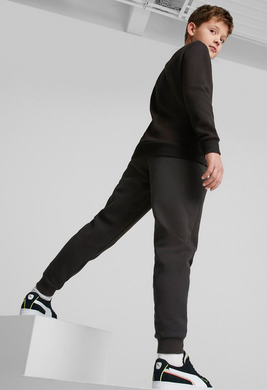 PUMA - Ess+ 2 col big logo crew  fl b - puma black-warm earth