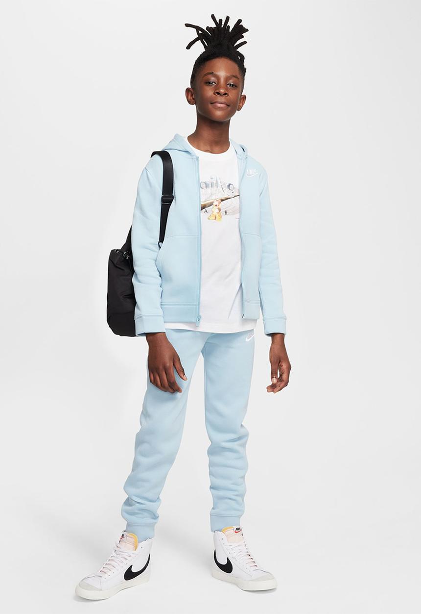 Nike - U nsw track suit core bf - ocean bliss/white