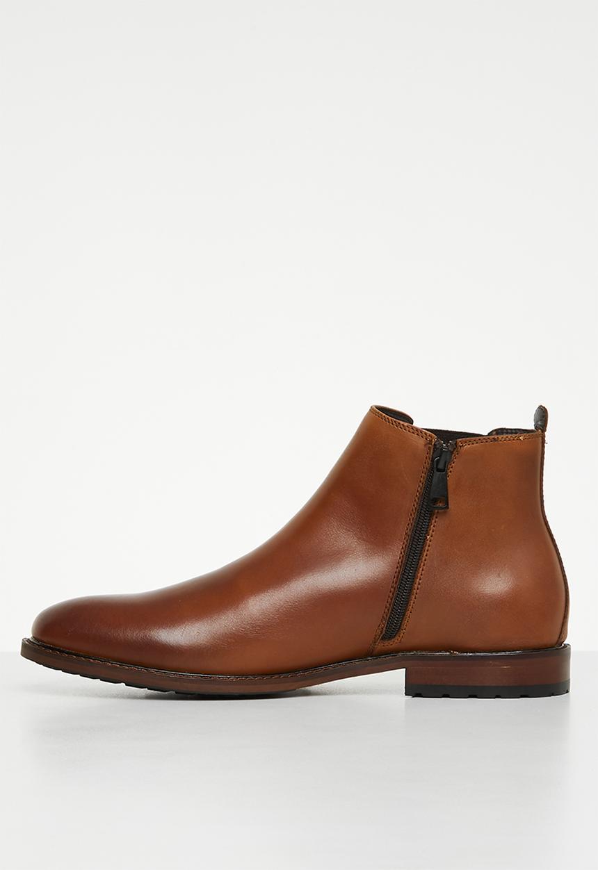 Steve Madden - Auston leather chelsea boot - cognac