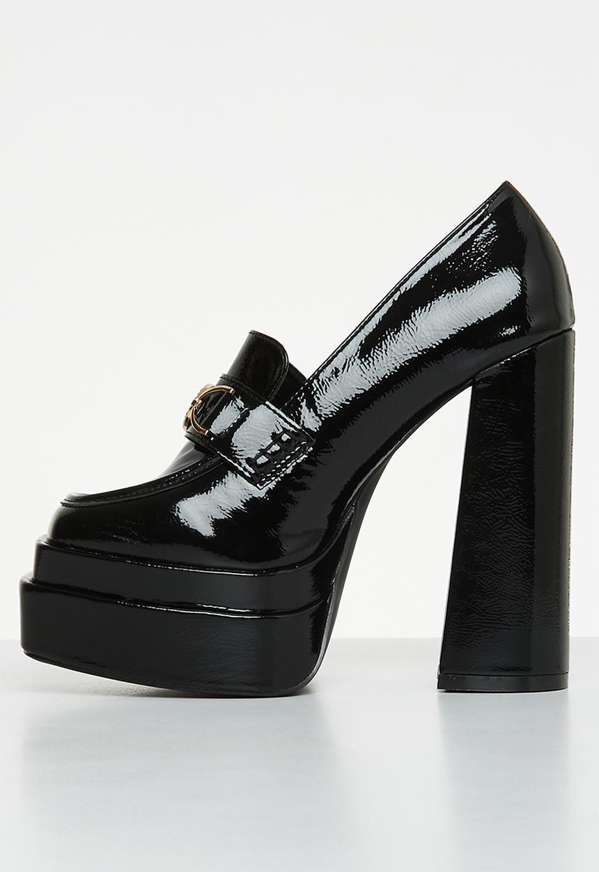 SISSY BOY - A moment platform loafer heel - black