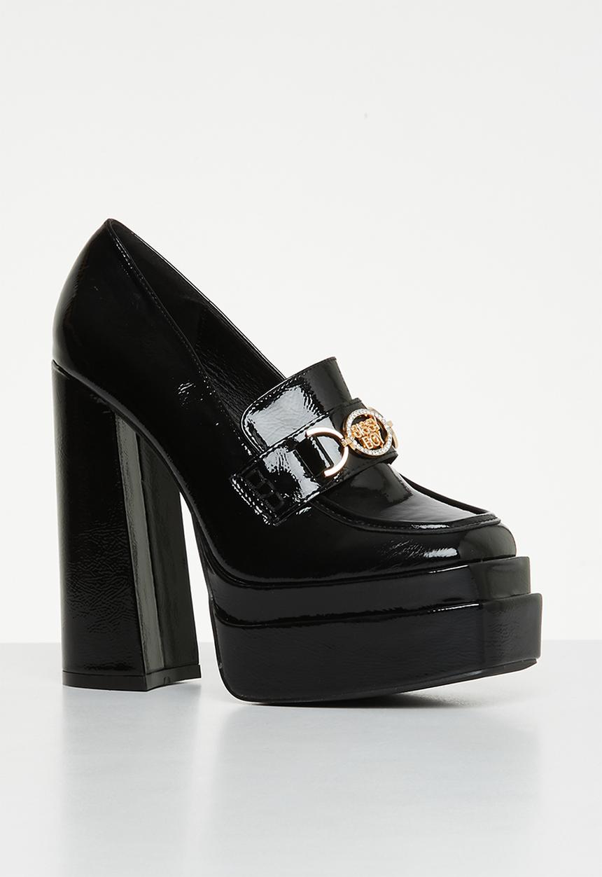 SISSY BOY - A moment platform loafer heel - black