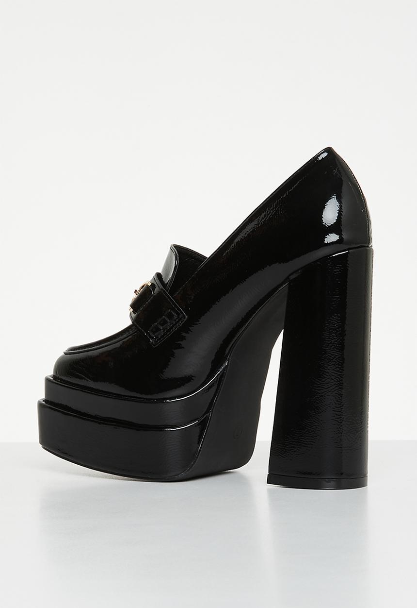 SISSY BOY - A moment platform loafer heel - black