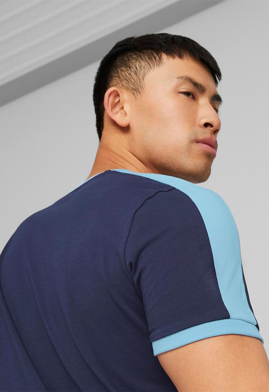 PUMA - Manchester City F.C. ftblHeritage T7 tee - puma navy-team light blue