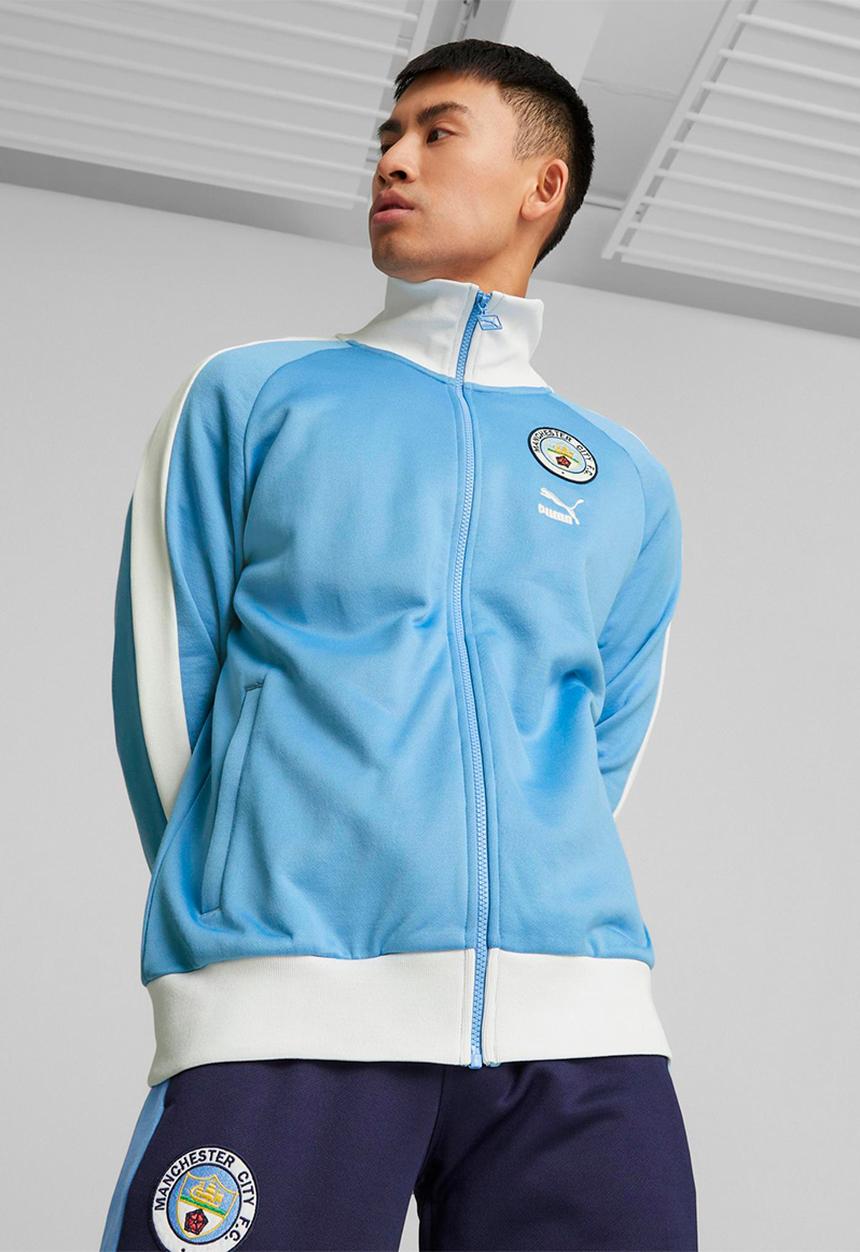 PUMA - Man City fc ftblheritage t7 track jacket - team light blue-puma white