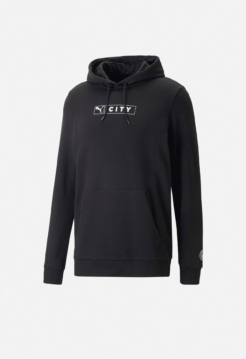 PUMA - Man City FC ftbllegacy hoodie - puma black-team light blue