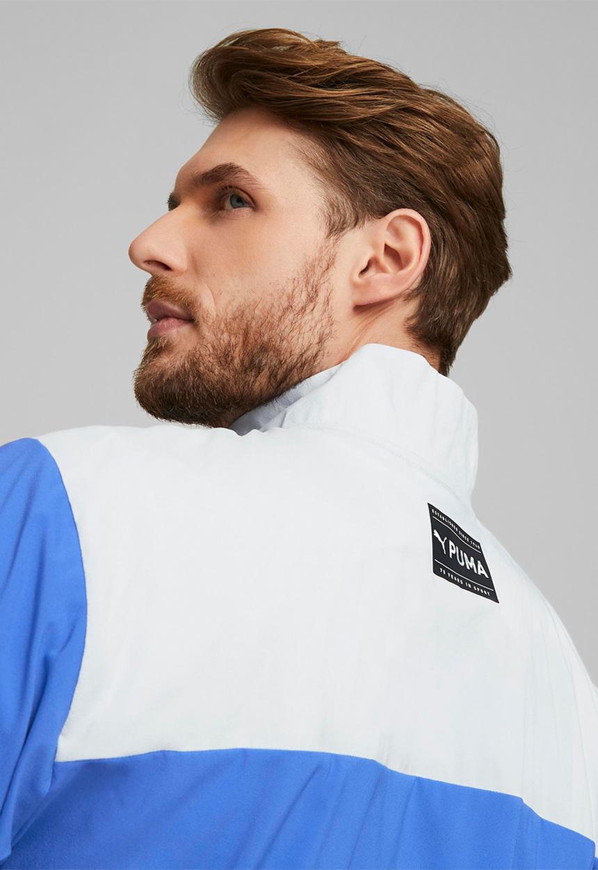PUMA - Puma fit heritage woven 1/2 zip - royal sapphire-platinum gray