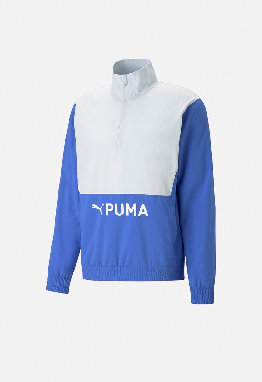 PUMA - Puma fit heritage woven 1/2 zip - royal sapphire-platinum gray