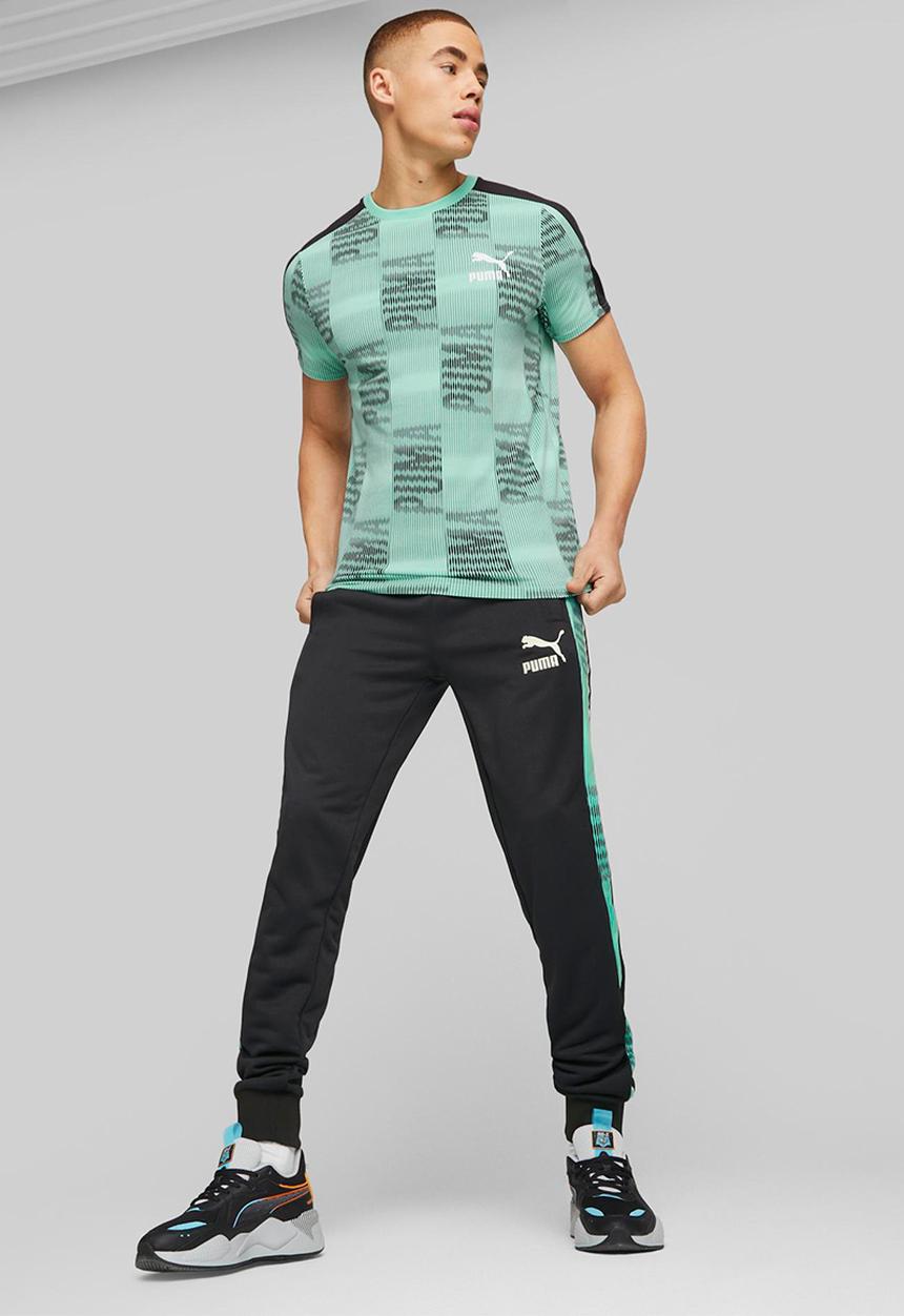 PUMA - T7 sport aop tee - mint-aop