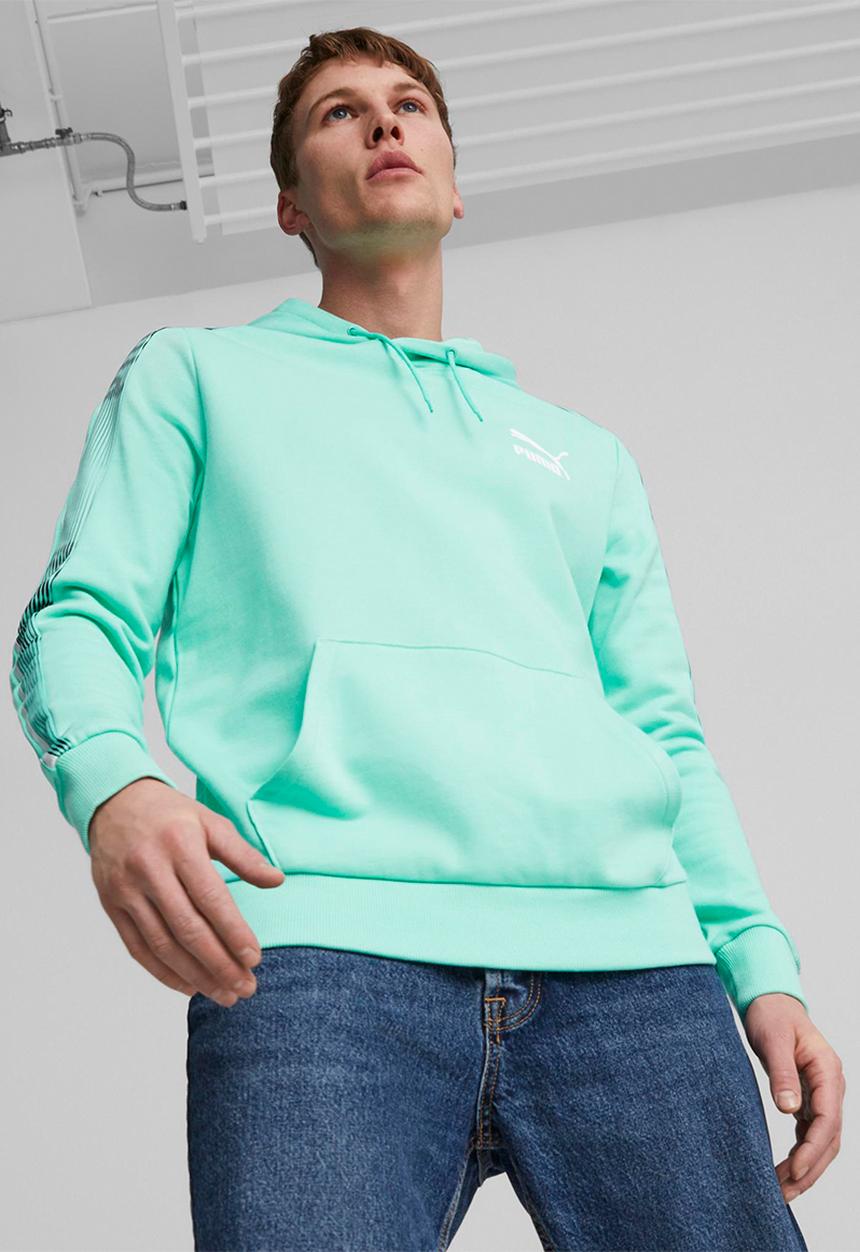 PUMA - T7 sport hoodie tr - mint