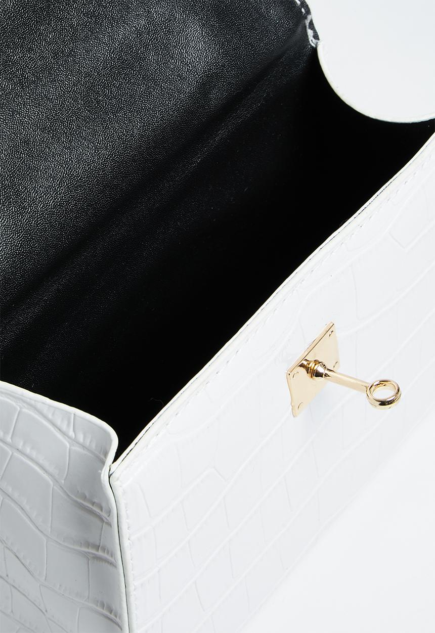 edit - Tash top handle bag - white