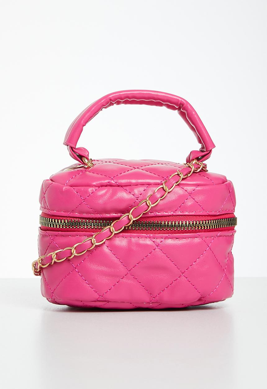 MILLA - Quilted box crossbody bag - pink