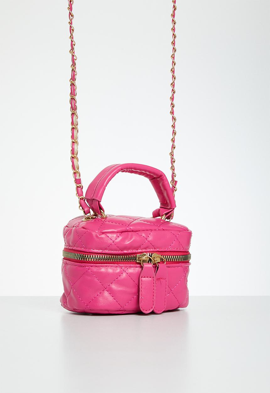 MILLA - Quilted box crossbody bag - pink