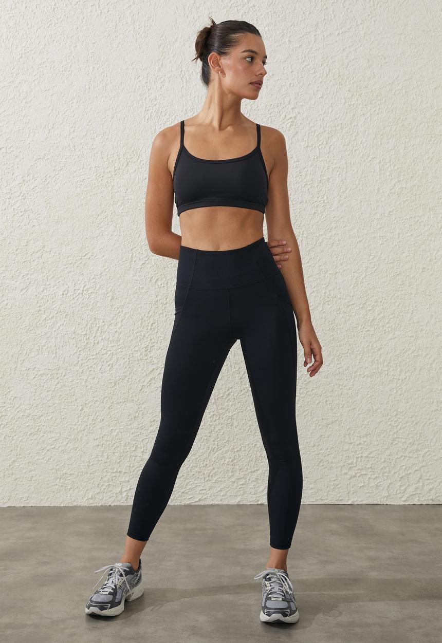 Cotton On - Ultimate booty shaper 7/8 tight - black/reflective