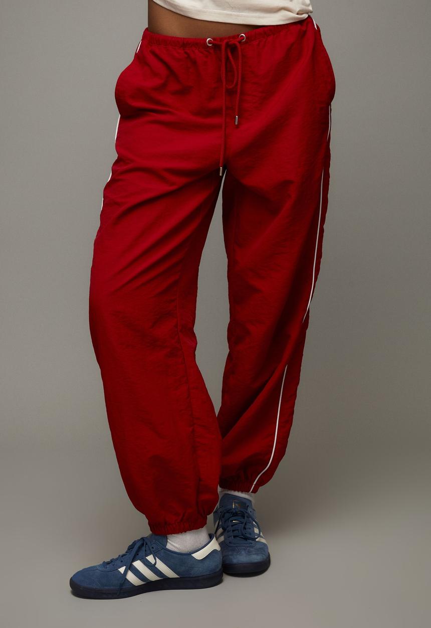Factorie - Relaxed lightweight track pant - red/white