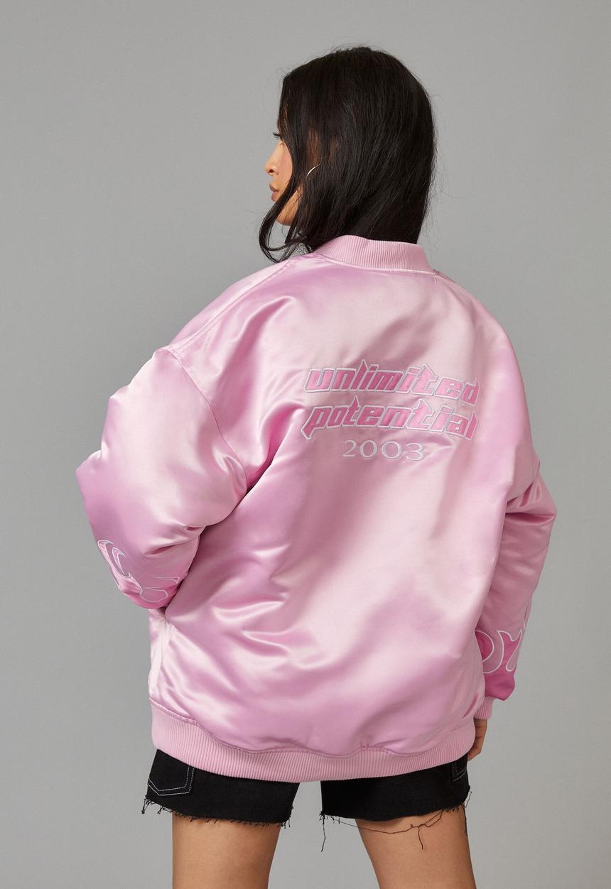 Factorie - Satin trophy jacket - unlimited potential/lilac sachet
