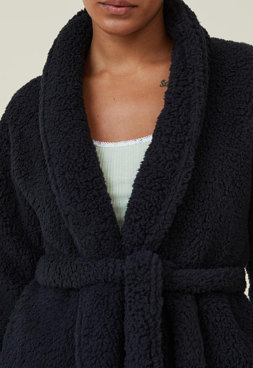 Cotton On - The hotel luxe snuggle robe - dark navy