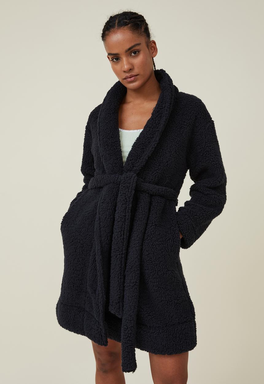 Cotton On - The hotel luxe snuggle robe - dark navy