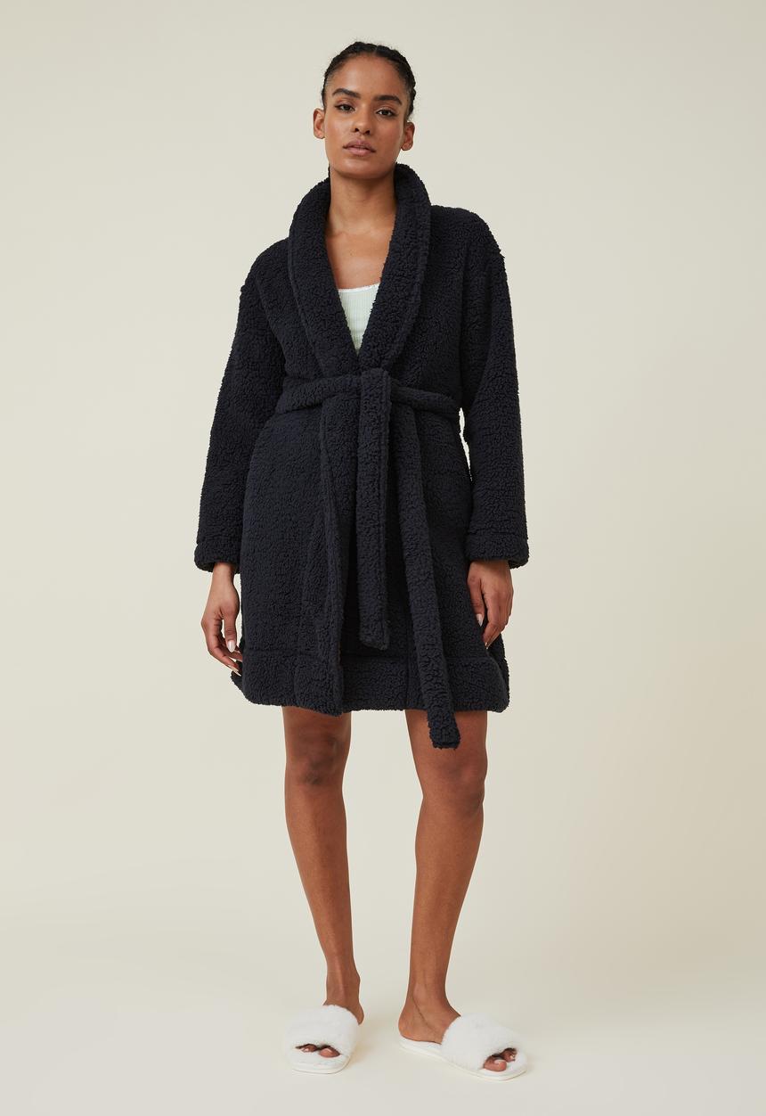 Cotton On - The hotel luxe snuggle robe - dark navy