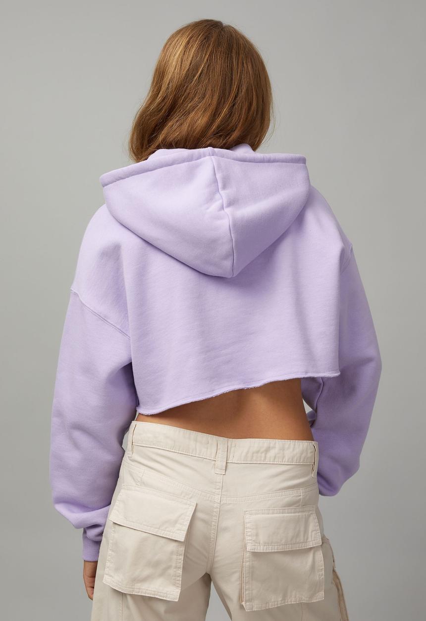 Factorie - Slouchy crop hoodie - lavender/ny