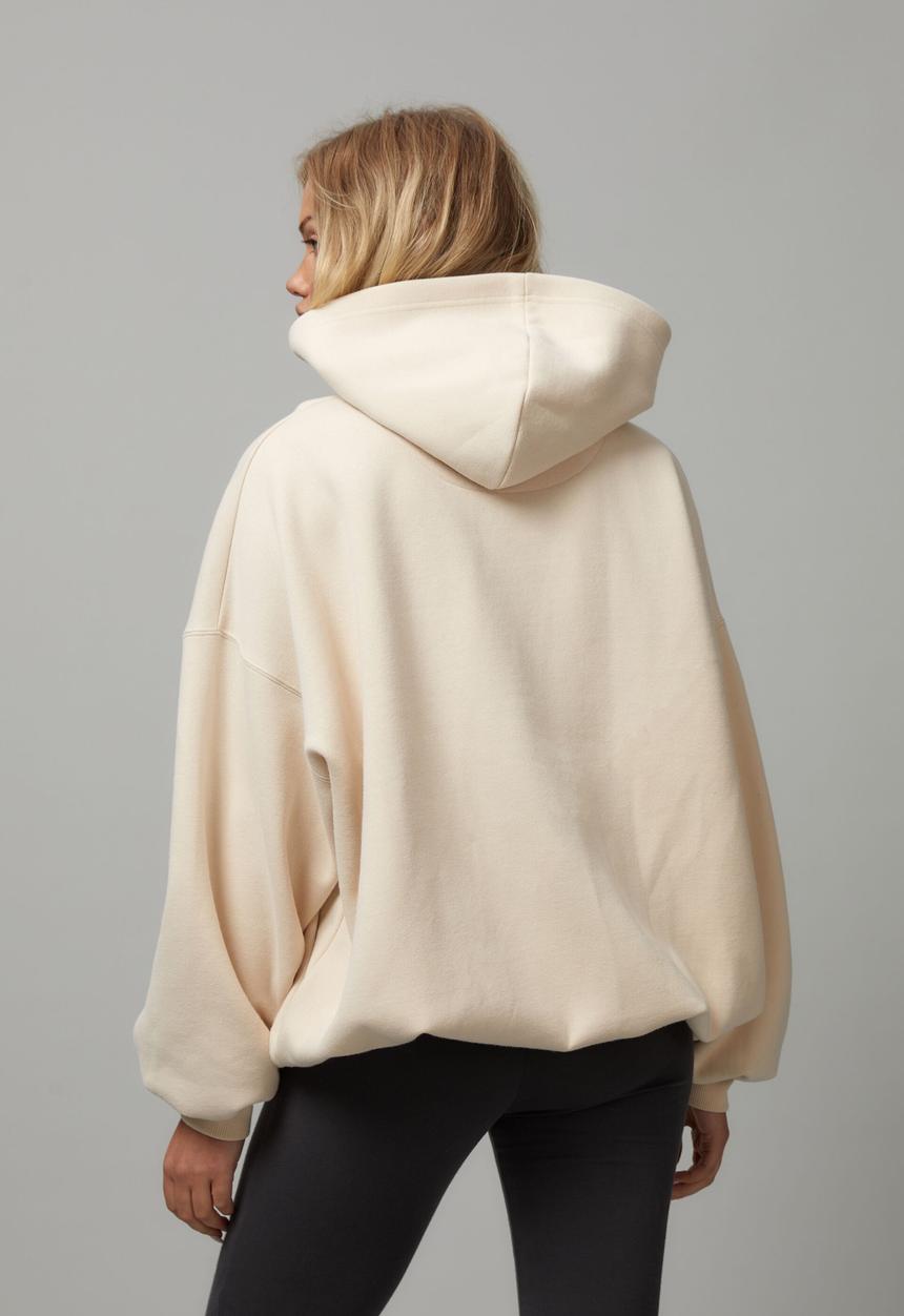 Factorie - Slouchy graphic hoodie - light stone/brooklyn athletic