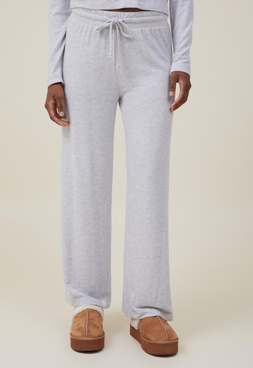 Cotton On - Super soft wide leg pant - light grey marle
