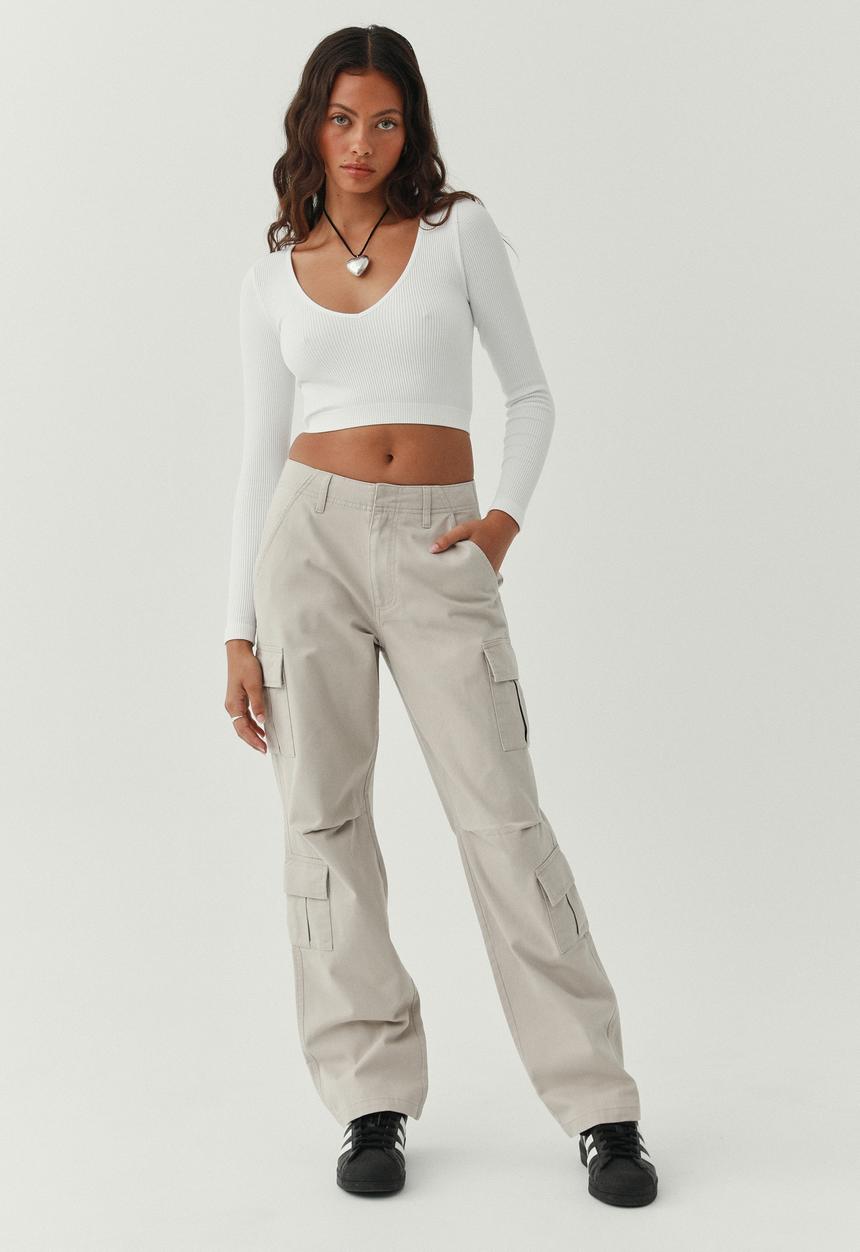 Supré  - Maggie seamless long sleeve top - white