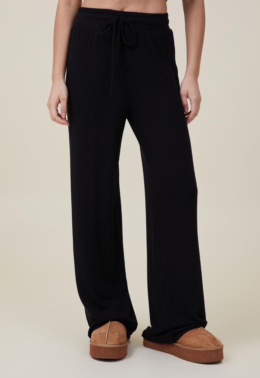 Cotton On - Super soft wide leg pant - black