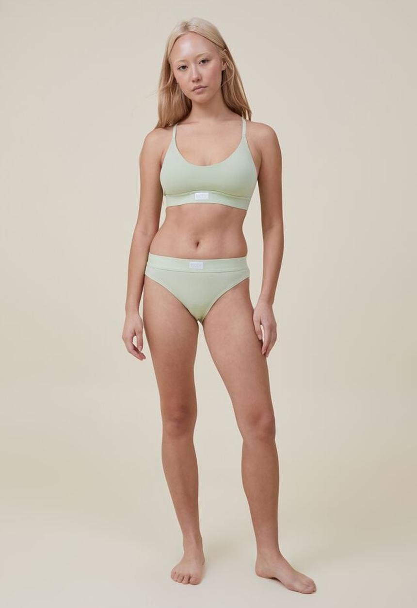 Cotton On - Organic cotton branded bikini brief - suger cane 