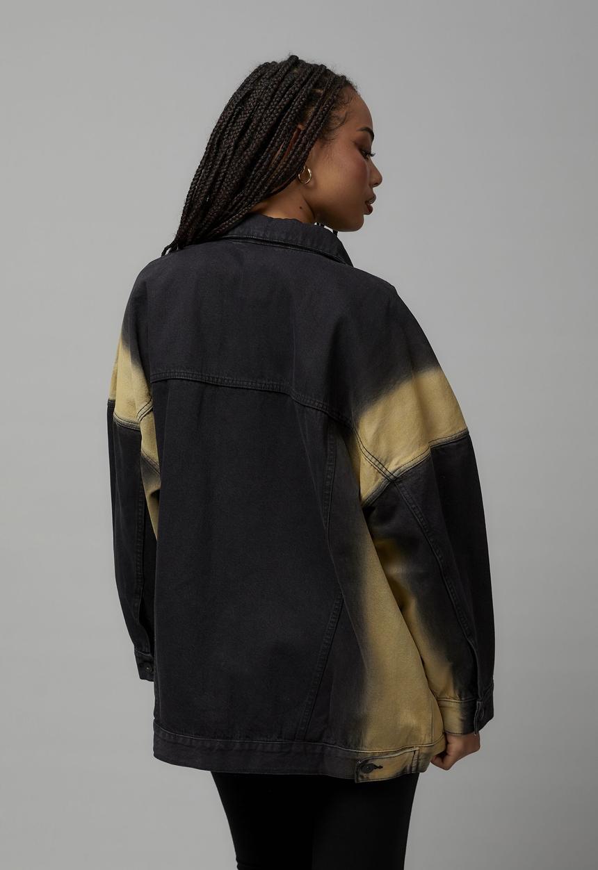 Factorie - Statement denim jacket - washed black