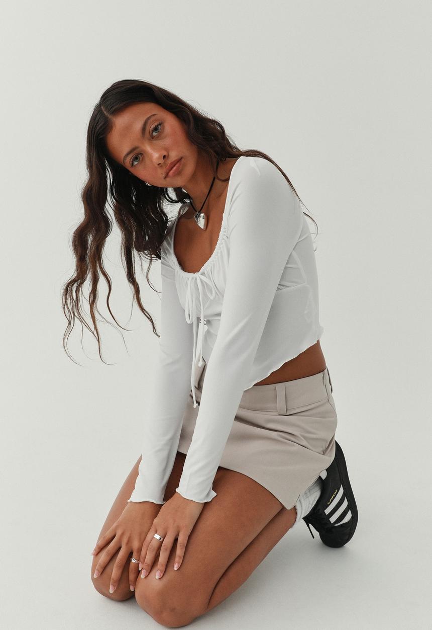 Supré  - Lana long sleeve top - white 