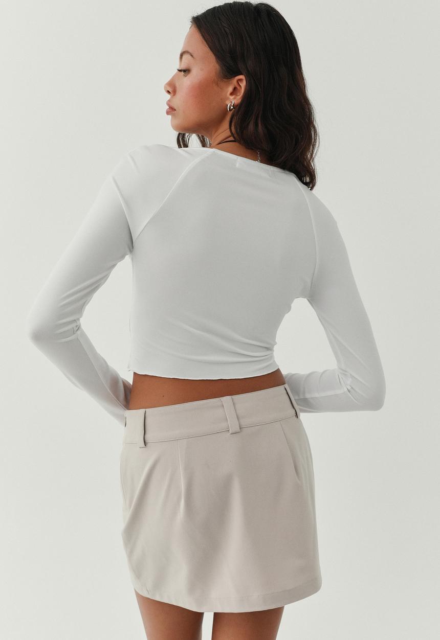 Supré  - Lana long sleeve top - white 