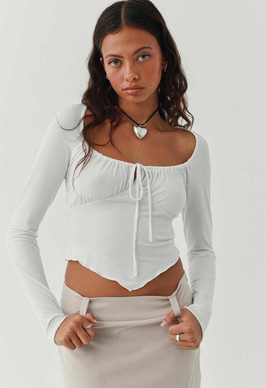 Supré  - Lana long sleeve top - white 