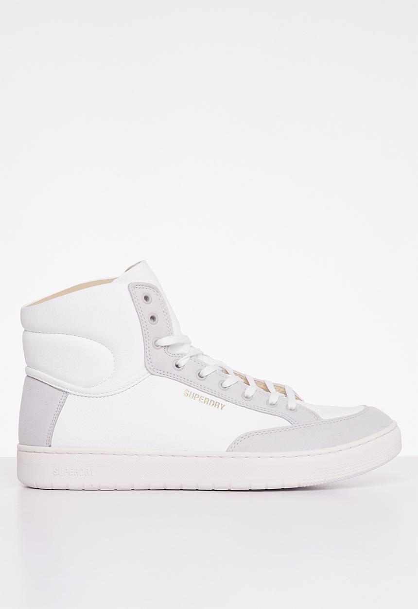 Superdry. - Vintage vegan basket high -  white & grey
