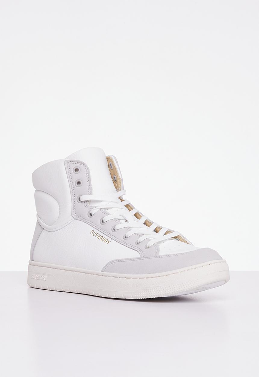 Superdry. - Vintage vegan basket high -  white & grey