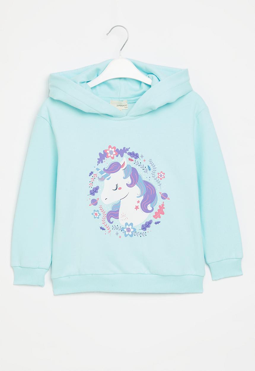 Superbalist - Graphic hoodie - light blue
