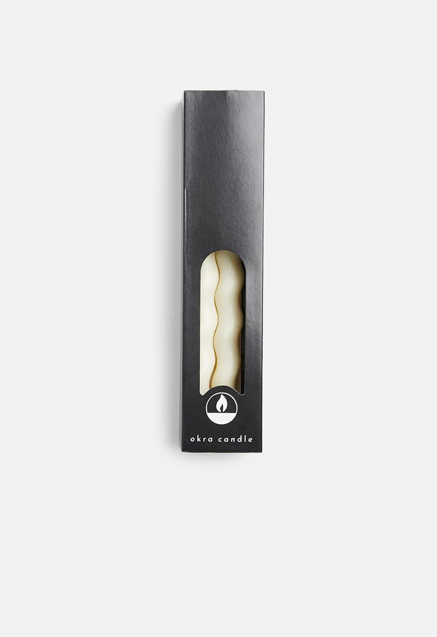 Okra Candle - Screwed dinner candle - ivory