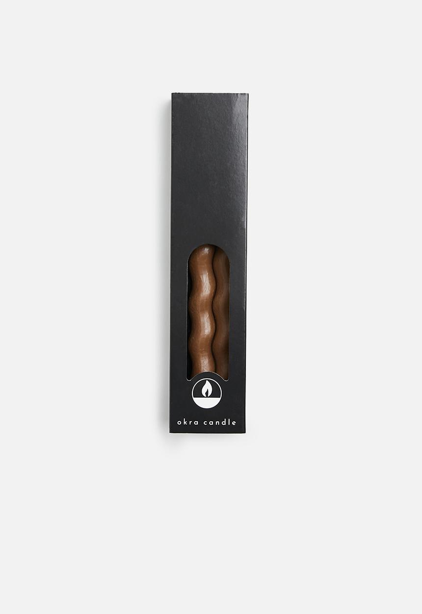 Okra Candle - Screwed dinner candle - cognac